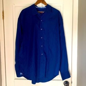 3XL Robert Graham Blue long sleeve dress shirt